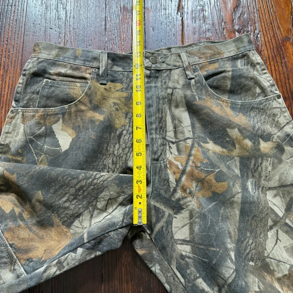 Vintage Wrangler Pants Mens 36x32 Real Tree Camo Double Knee Hunting Baggy - Picture 6 of 12